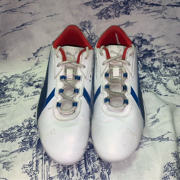 Puma Boys BMW Motorsport shoes size-4C (lightly Used) Red-White-Blue - Picture 2 of 7